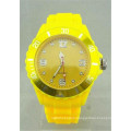 Yxl-823 Hot Sale Japan Movt Quartz Watch Silicone Rubber Plastic Bezel Wrist Watch